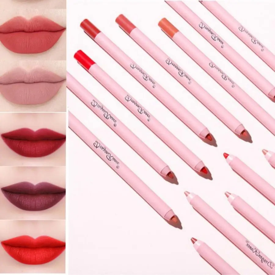Waterproof Matte Lip Liner in Bean Paste Color, Lip Plumping Lipstick Pen, Non-Fading Lip Liner, Waterproof and Sweat-Proof Long-Lasting Matte Lip Liner, One-Second Plump Lip Lipstick Pen