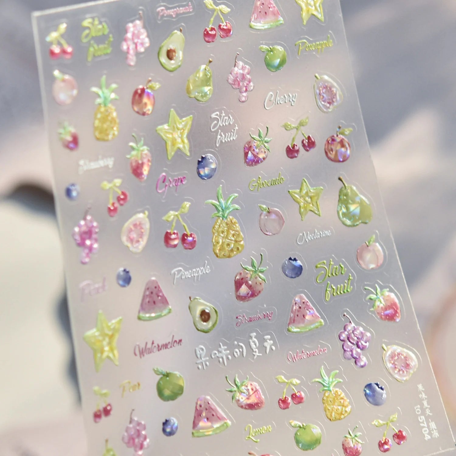 5D Summer Ocean Nail Stickers Seaside Vacation Colorful Fish Bubble Starfish Little Octopus Nail Decal Fresh Sea Manicure Decor
