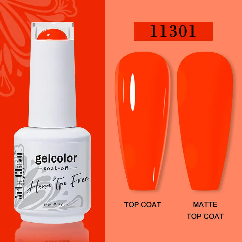 Arte Clavo 116Colors Gel Nail Polish 15ml Colorful Gel Semi Permanent Soak Off UV Gel Nail Art DIY Design Varnishe Nail Supplies