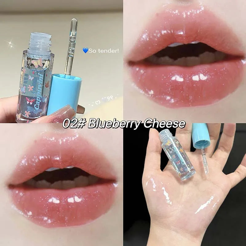 1/3pcs Moisturizing Jelly Mirror Water Lip Gloss Set Lasting Transparent Hydrating Plumping Clear Lip Oil Korean Makeup Lip Care