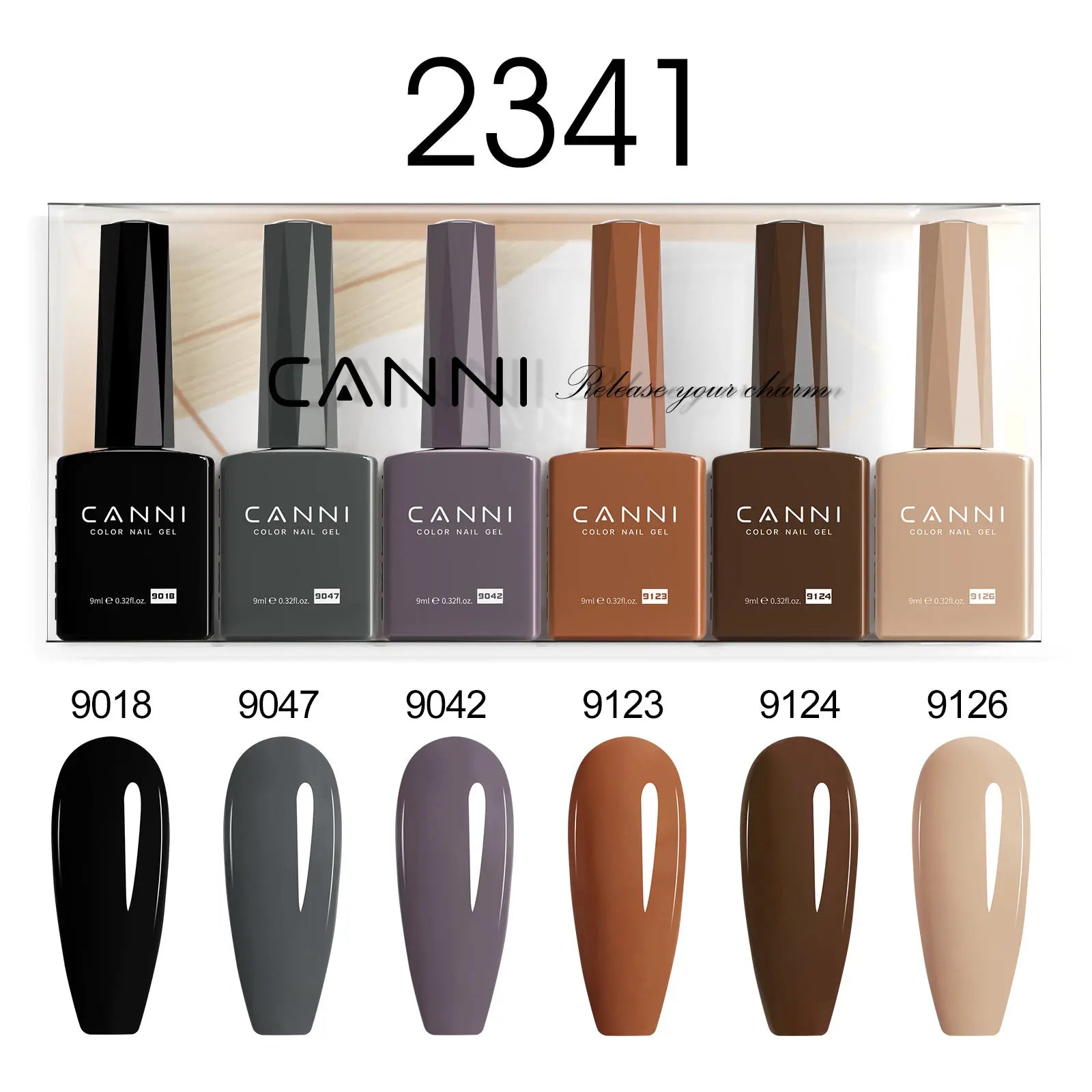 6pcs*9ml HEMA TPO FREE Nail Gel Polish CANNI Semi Permanent Jelly Pink Nude Color Gel Varnish Great Coverage UV LED Lacquer