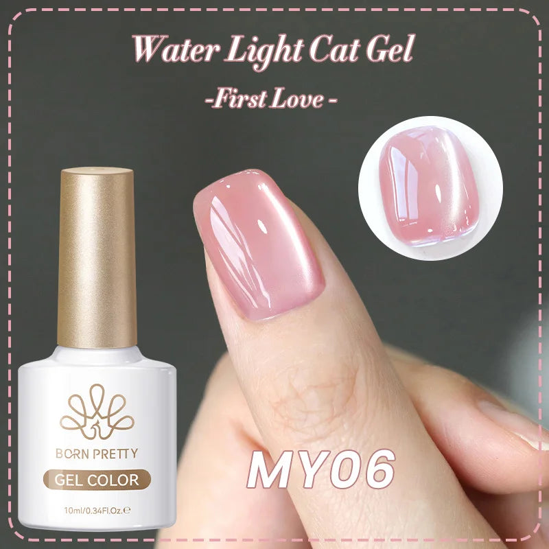 BORN PRETTY 10ml Rhine Lake Blue Cat Magnetic Gel Dark Blue Glitter Soak Off UV Gel Nail Art Varnish Manicure Nail Art Salon