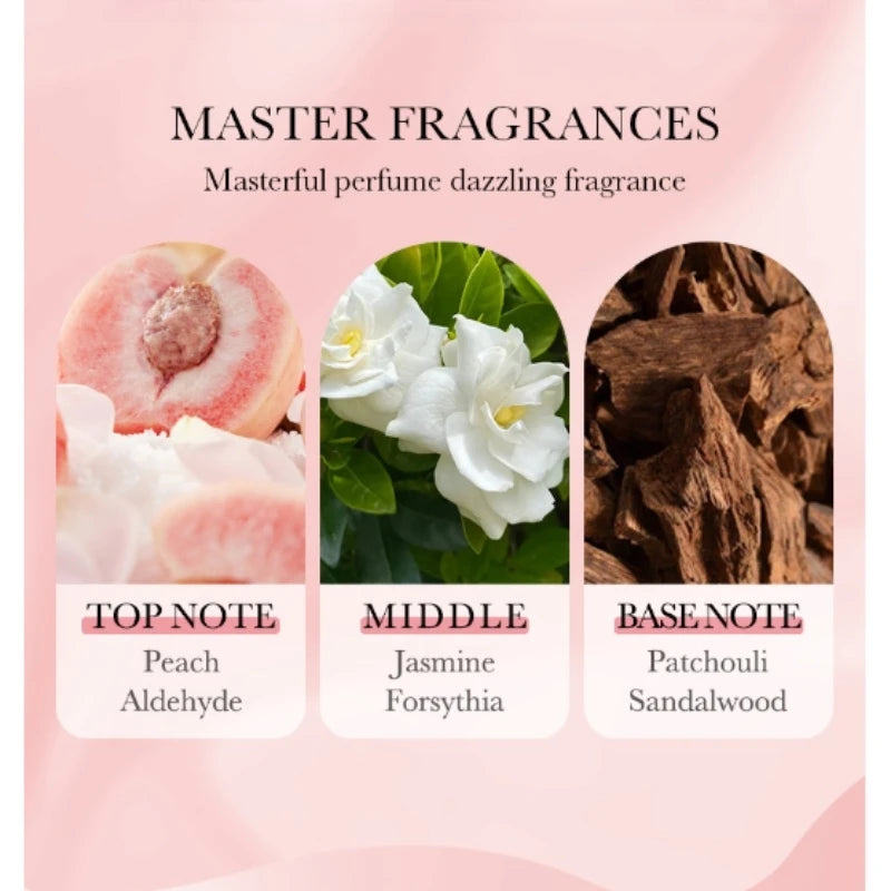 300ml Peach Exfoliating Shower Gel, Rich in Peach Extract, Citrate Salts and Other Ingredients, with a Fresh Peach Scent, Long-Lasting Fragrance, Rich Foam, and Delicate Exfoliating Particles That Can Effectively Penetrate an