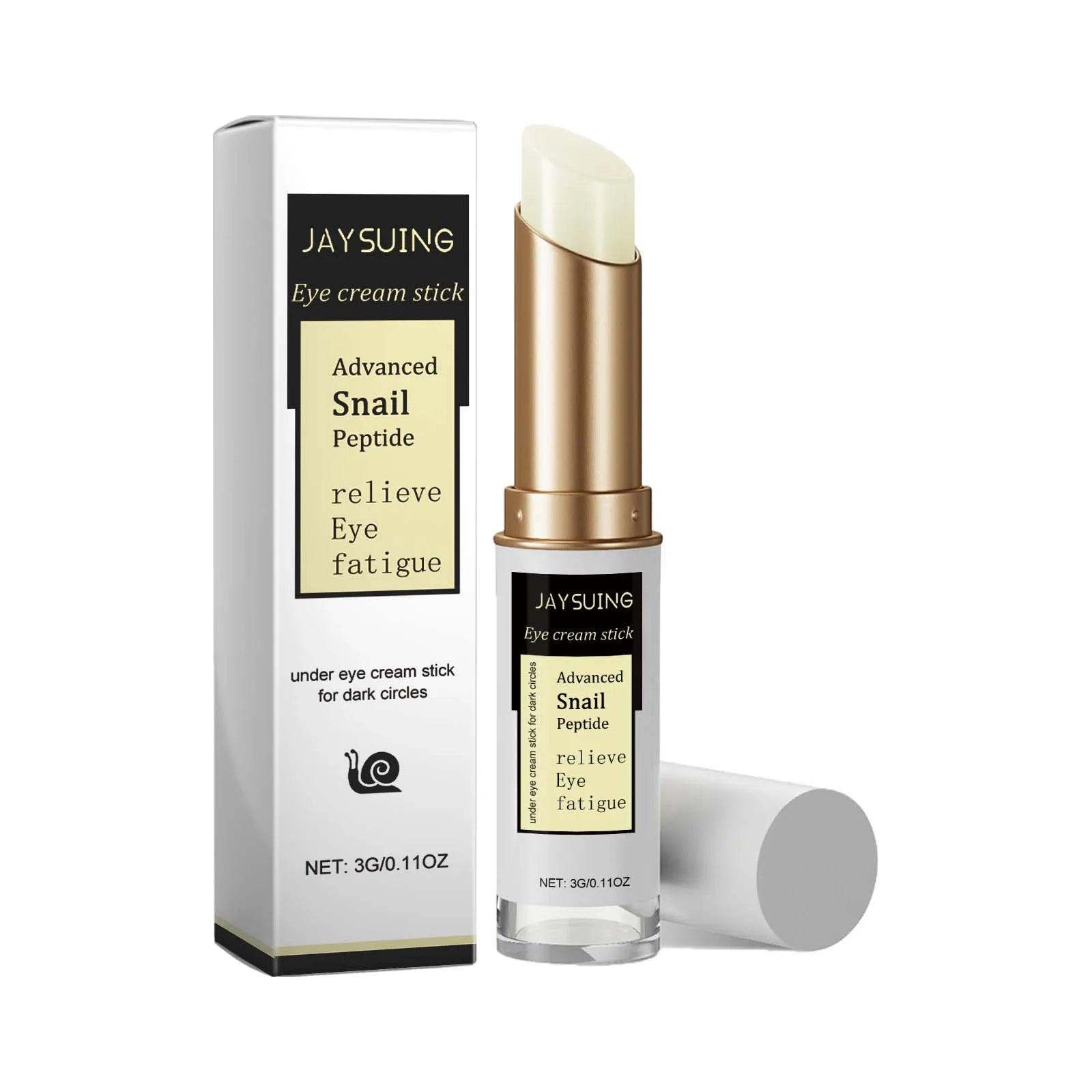 Snail Eye Cream Stick Anti-Puffiness Wrinkle Removal Fade Dark Circle Fine Lines Repair Moisturizing Firming Lightening Eye Care