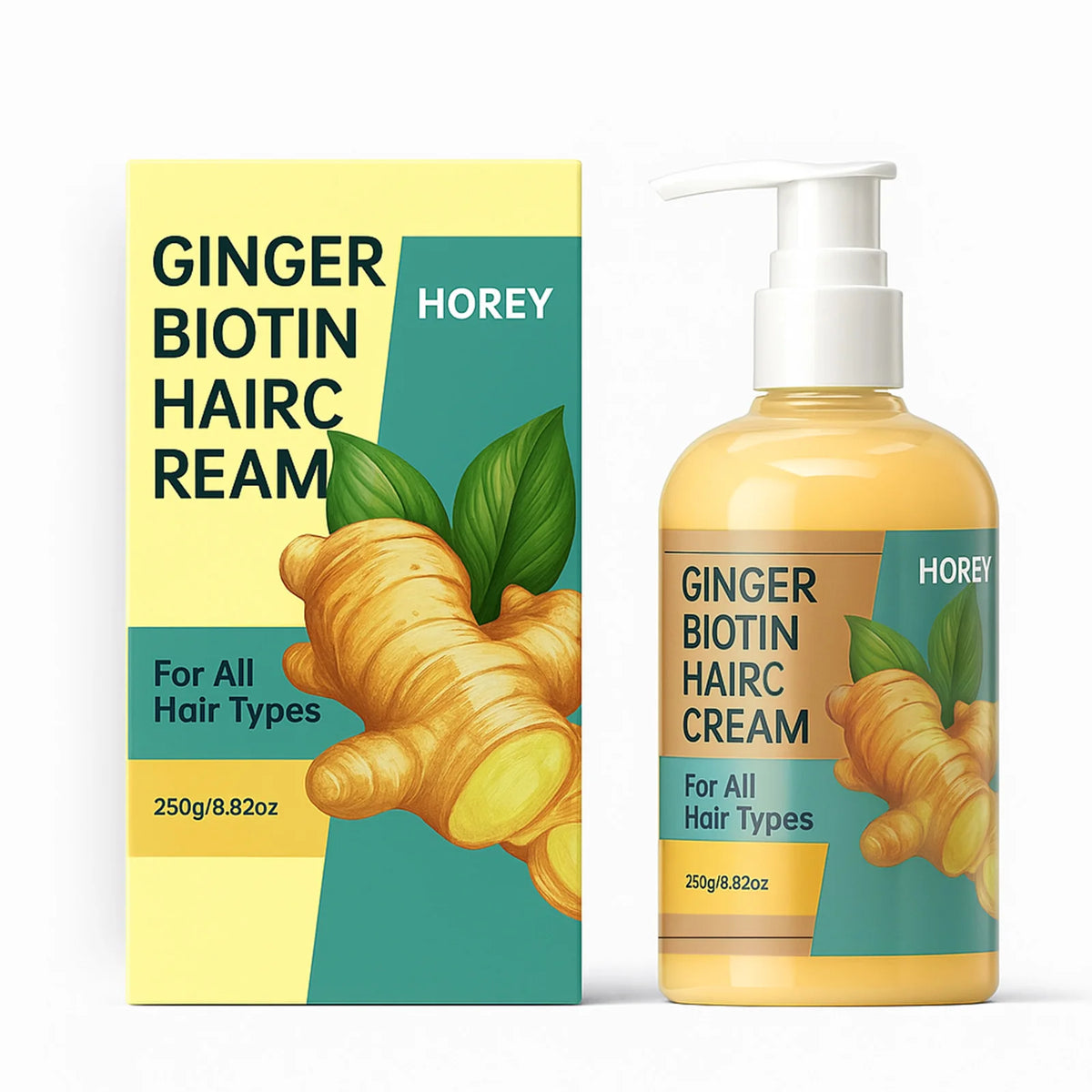 Ginger Hair Conditioner Natural Ginger Extract Nourishing Smoothing Strengthening Hair Care for Damaged Hair All Hair Types