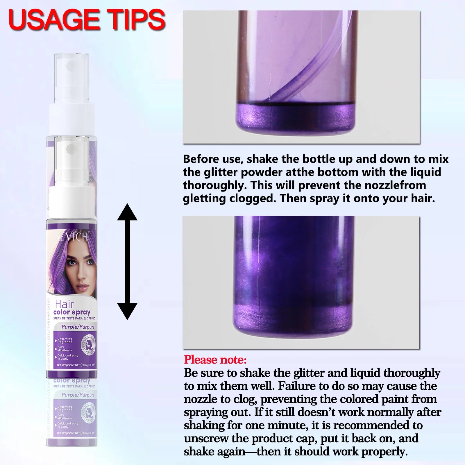 8 Colors Temporary Hair Color Spray For Men Women Children One-Time Party Hair Styling Spray Instant Hair Salon Hair Colour Dye