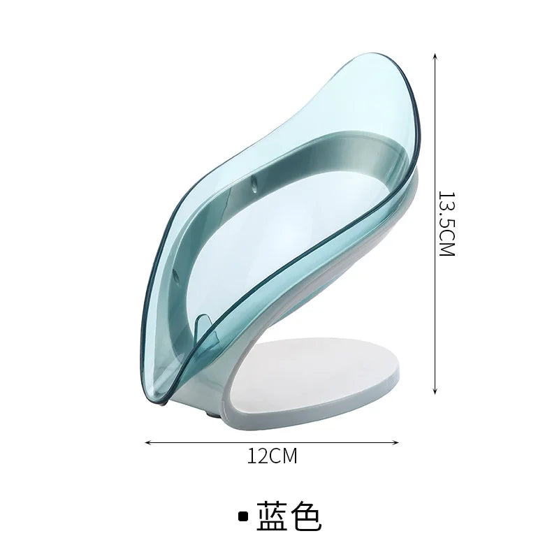 Leaf Shaped Non Porous Soap Tray with No Water Accumulation, Creative Soap Drain Shelf in The Bathroom