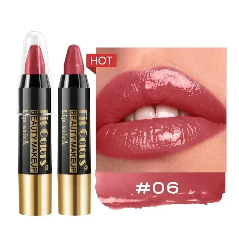 Easy Coloring Gloss Lipstick Lasting Waterproof Matte Crayon Lip Gloss Stick High Pigmented Moisturizing Lip Liner Pen Makeup