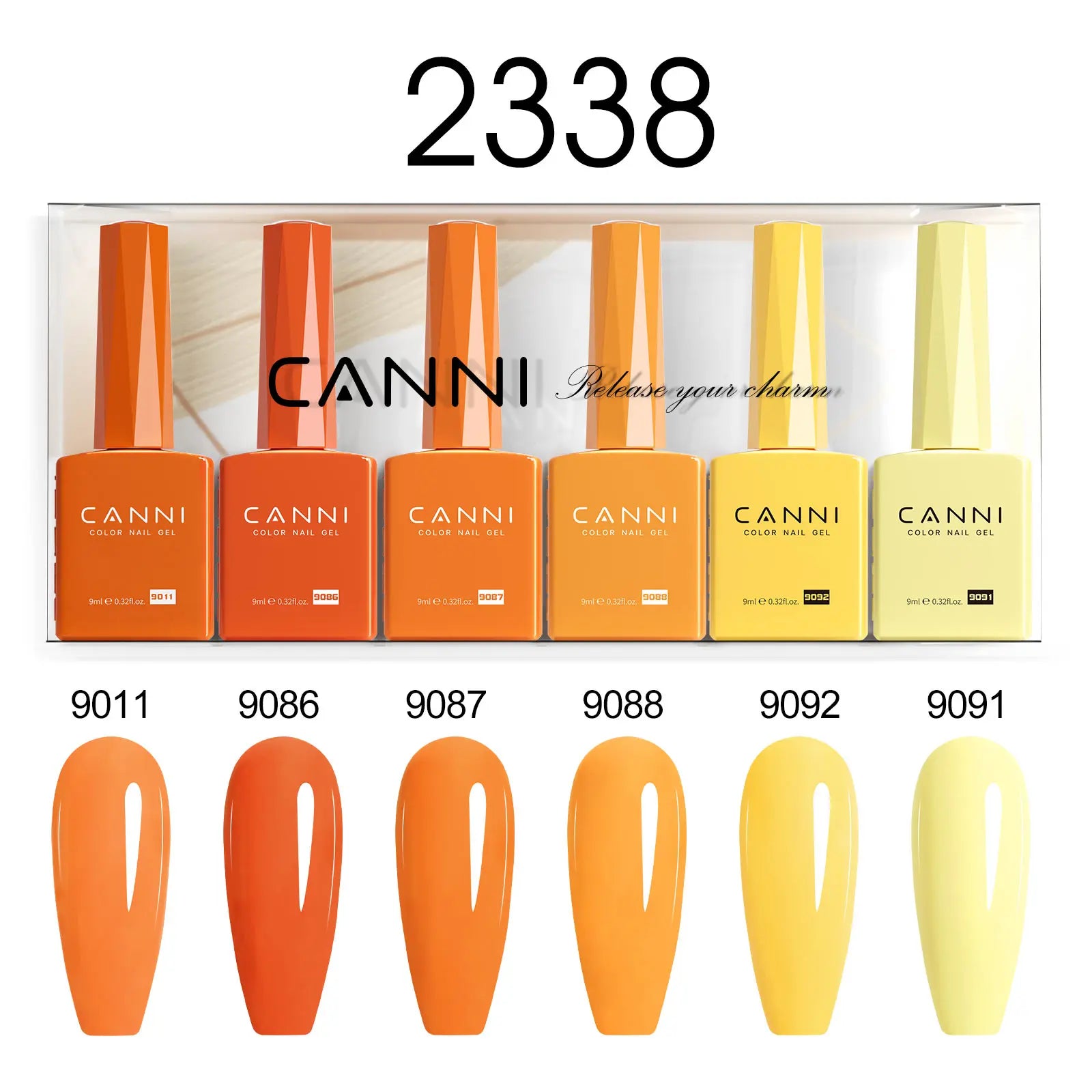 6pcs*9ml HEMA TPO FREE Nail Gel Polish CANNI Semi Permanent Jelly Pink Nude Color Gel Varnish Great Coverage UV LED Lacquer