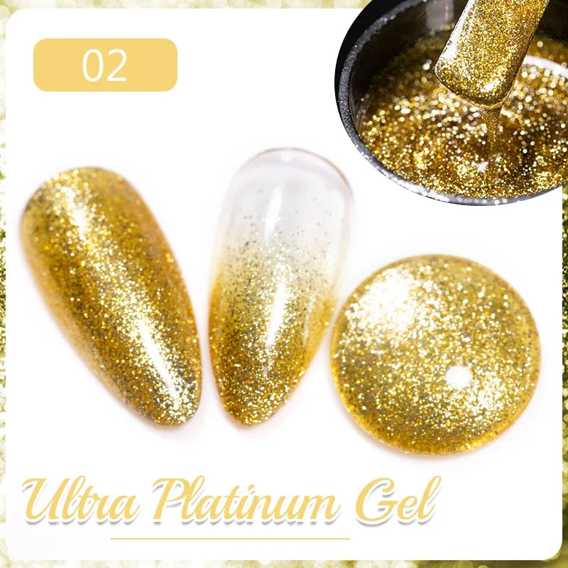 7.5ML Green Crystal Cat Magnetic Gel Nail Polish Shiny Green Glitter Cat Eye Gel For Manicure Soak Off UV Nail Art Varnish