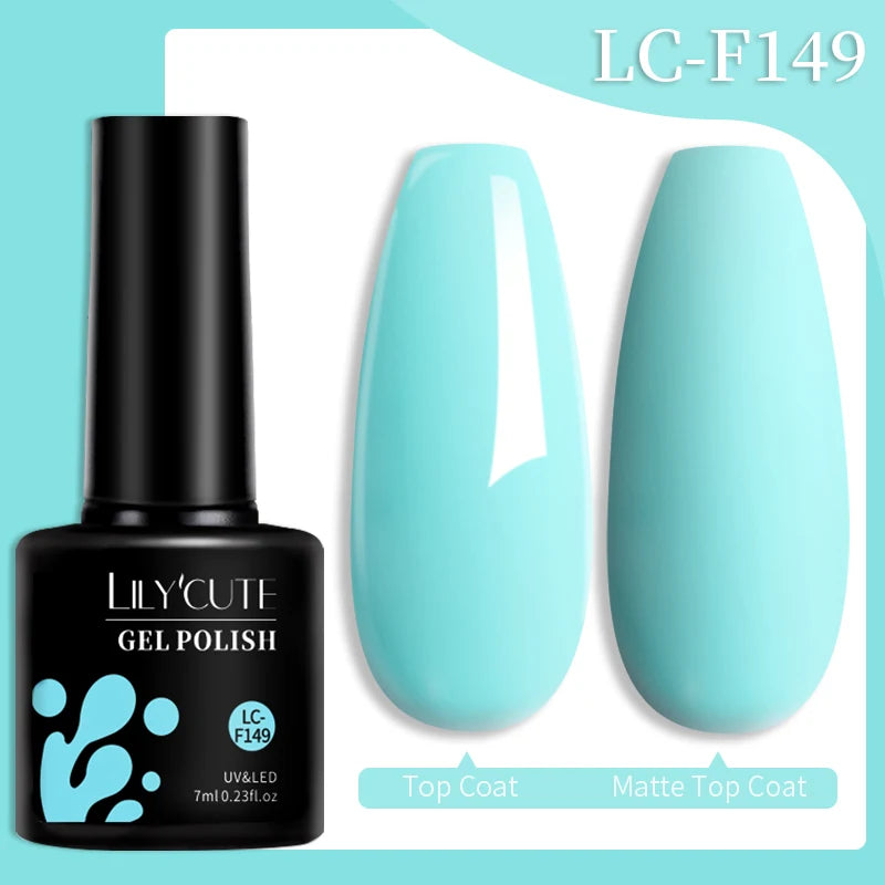 LILYCUTE 7ML Jelly Amber Gel Nail Polish Brown Crystal Translucent Dull Color Nail Art Gel Semi Permanent UV Gel Polish Varnish
