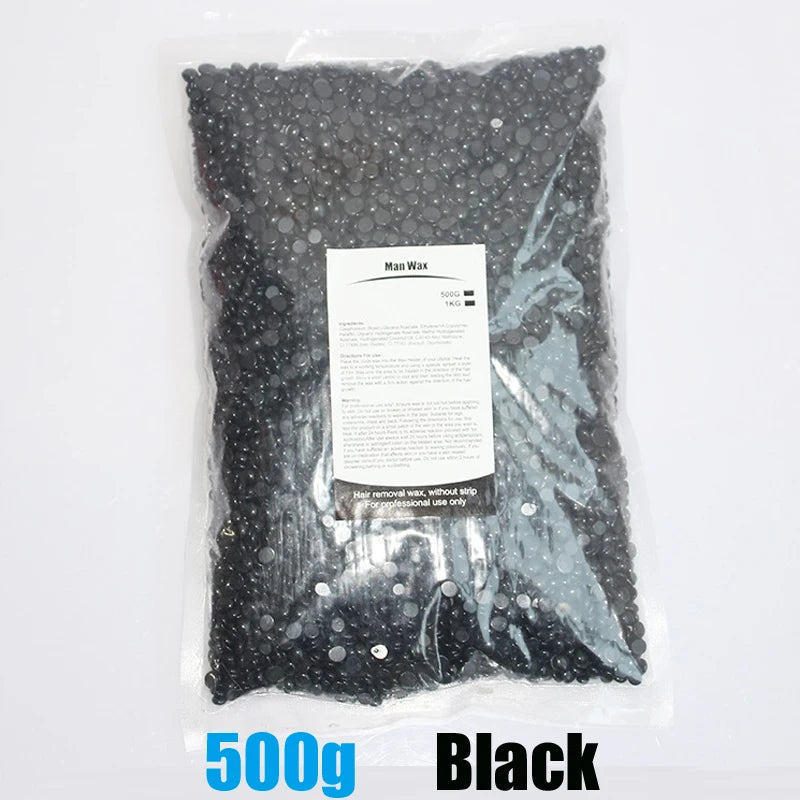 500g Wax Beans For Wax Heater Whole Body Hot Film Depilatory Wax For Wax Heater Kit Waxing Wax Beans For Hair Removal Wax Pot