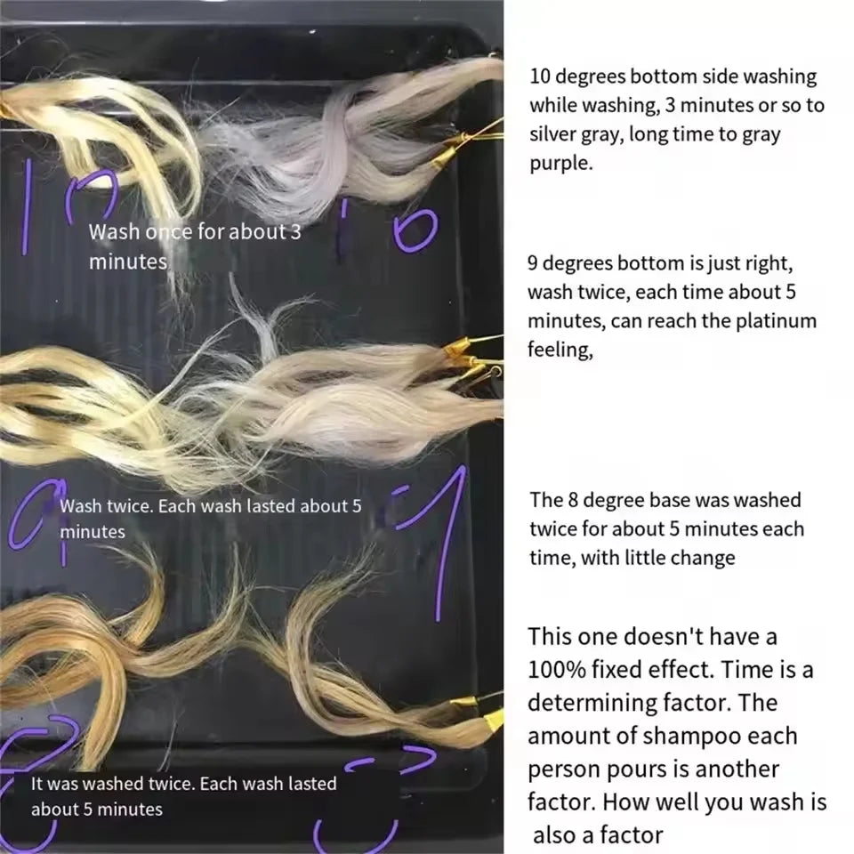 Color Fixing Purple Cream Lock Color Cover Gray Hair Fade Yellow After Bleach Hair Dye Long Lasting Non-irritating Nourish Care
