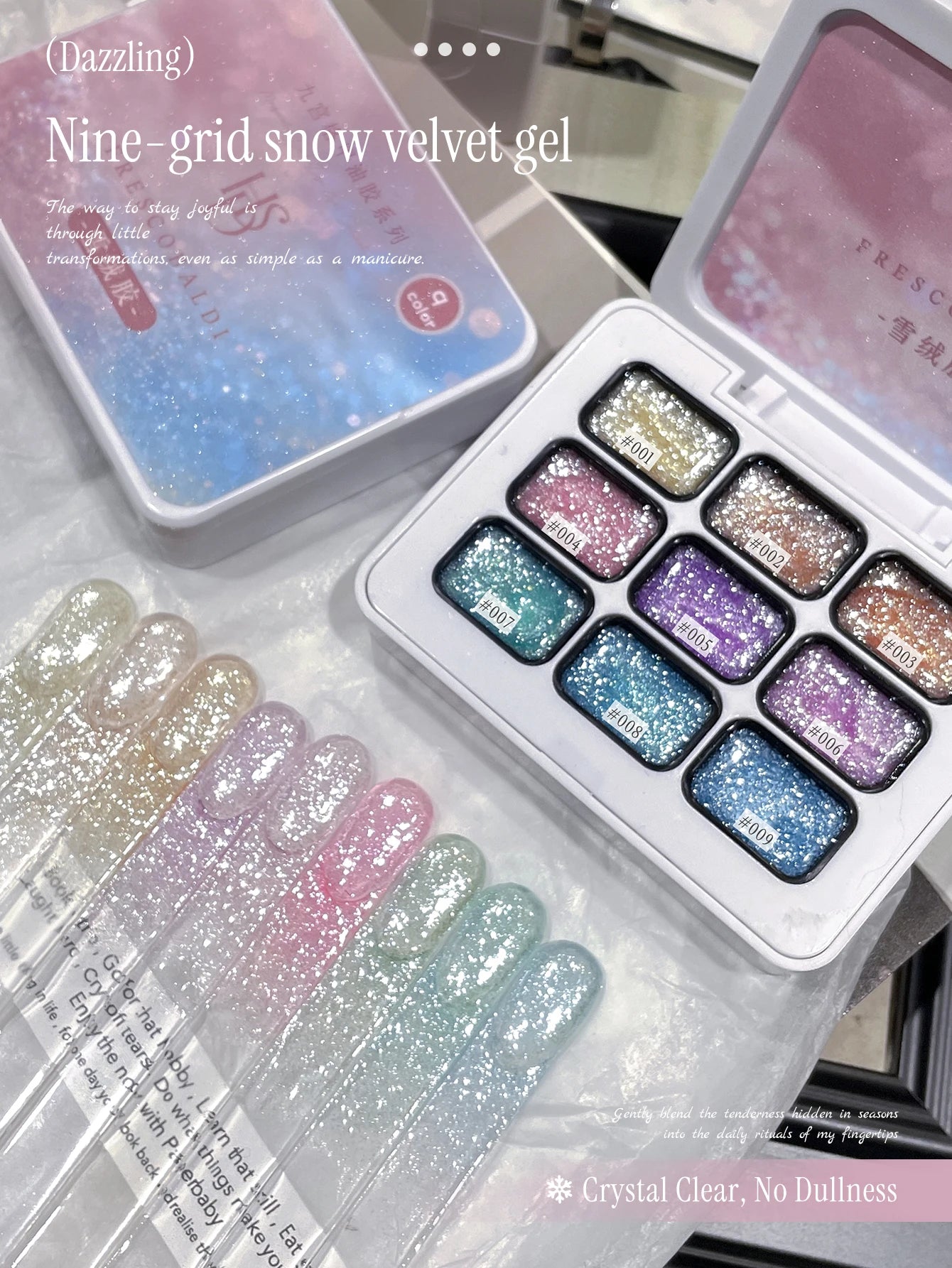 9 Colors Patting Glue Smudge Canned High Saturation Popular Semi-Solid Nail Polish Glue Nail Salon Special