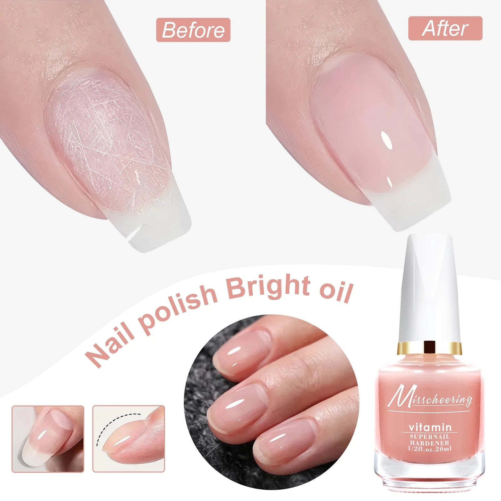 12/20ml Strong Nail Strengthener Calcium Protein Formula Strong Nails Hardener Protect Soft Thin Nails High Quality Repair Suppl