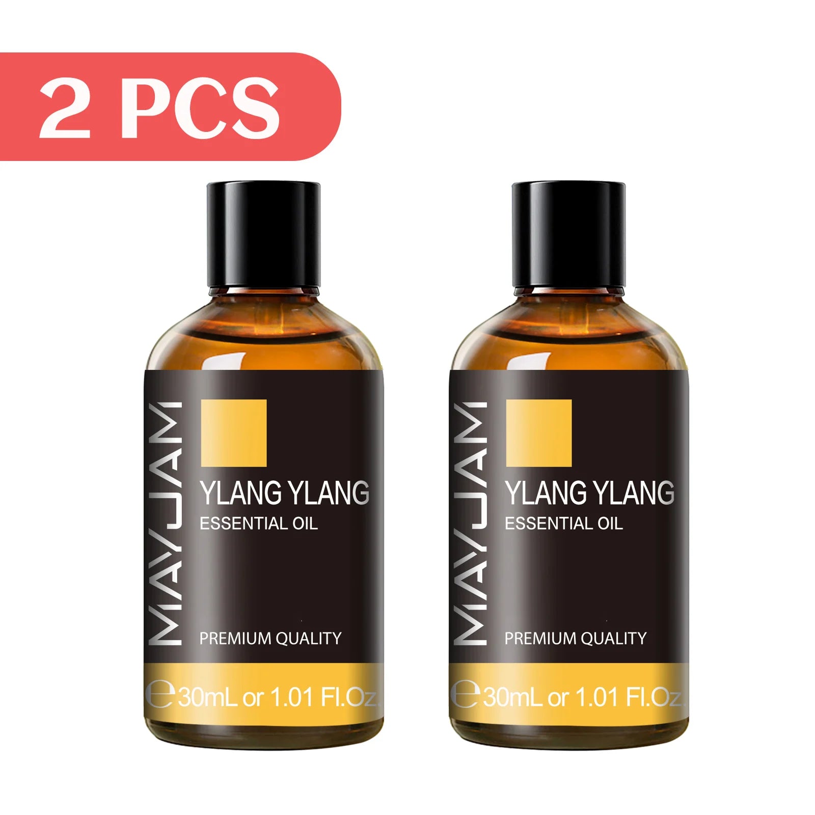 MAYJAM 2 Bottles Essential Oils 30ml Lavender Bergamot Vanilla Peppermint Scents for Diffuser Aromatherapy Candles Soap Making