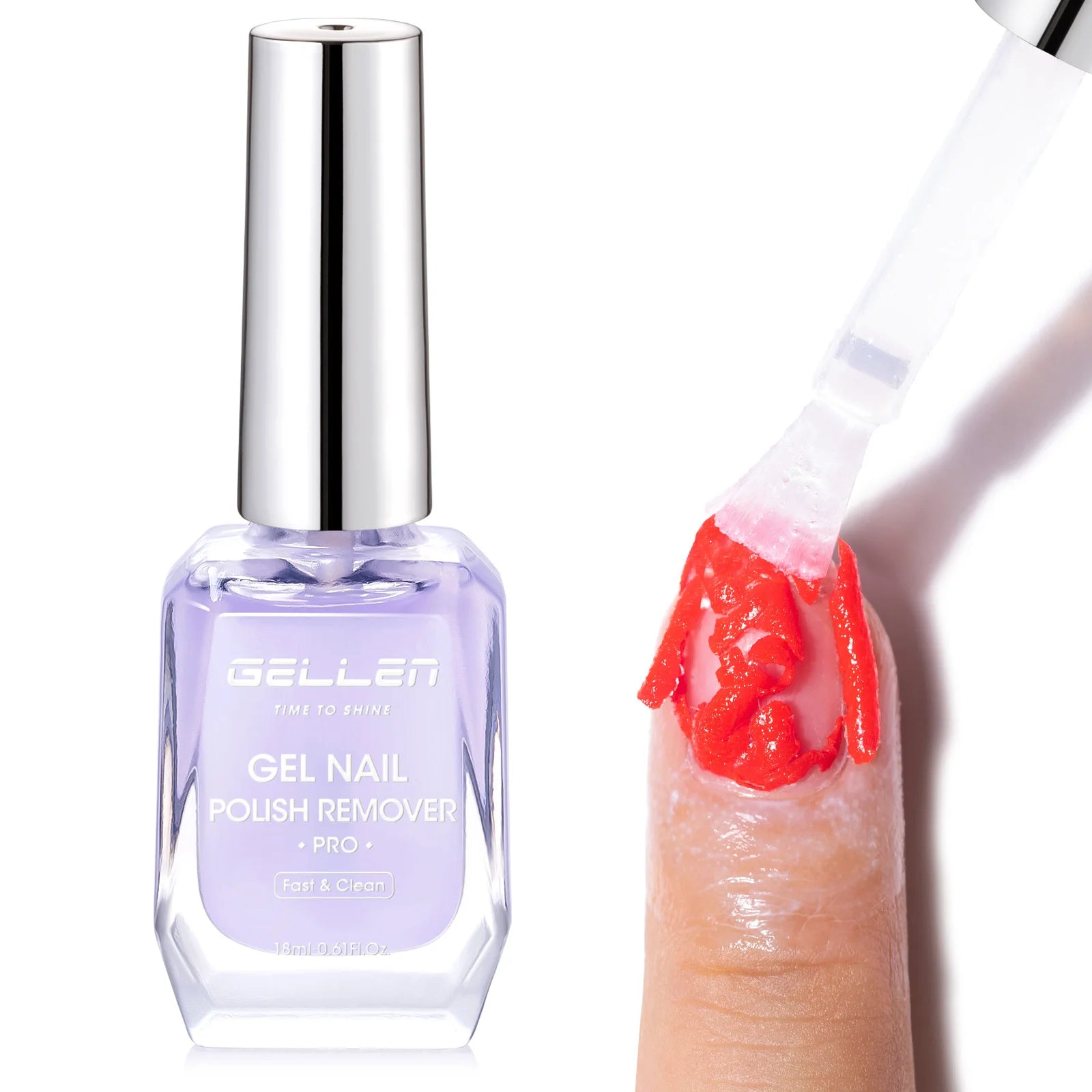 18ml Gel Nail Polish Remover UV Gel Polish Fast Remove No Soaking Needed Professional Nail Art Remover Kit for Home Salon