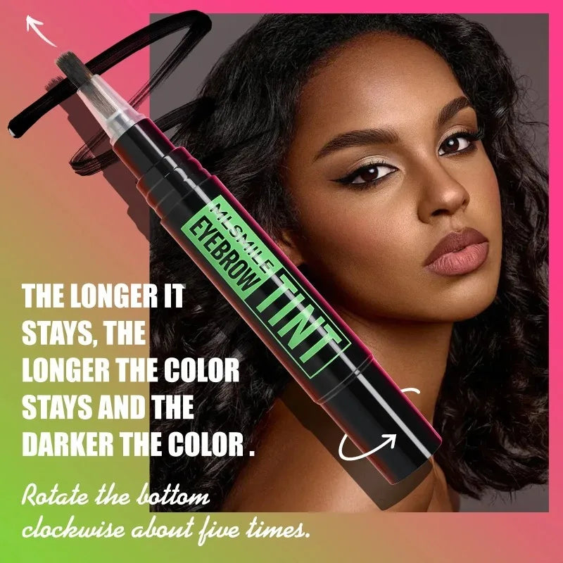 Liquid Eyebrow Dye Tint Brush Pencil Rotating Long Lasting Coloring Lasts 2 Weeks Waterproof Makeup Eye Brow Tattoo Stencil Kits