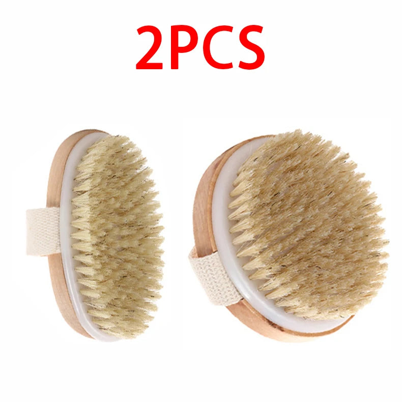 Shower Brush for The Back Handheld Dry Brushing Body Exfoliating Brush Bathroom Cellulite Back Bath Massage  Brush