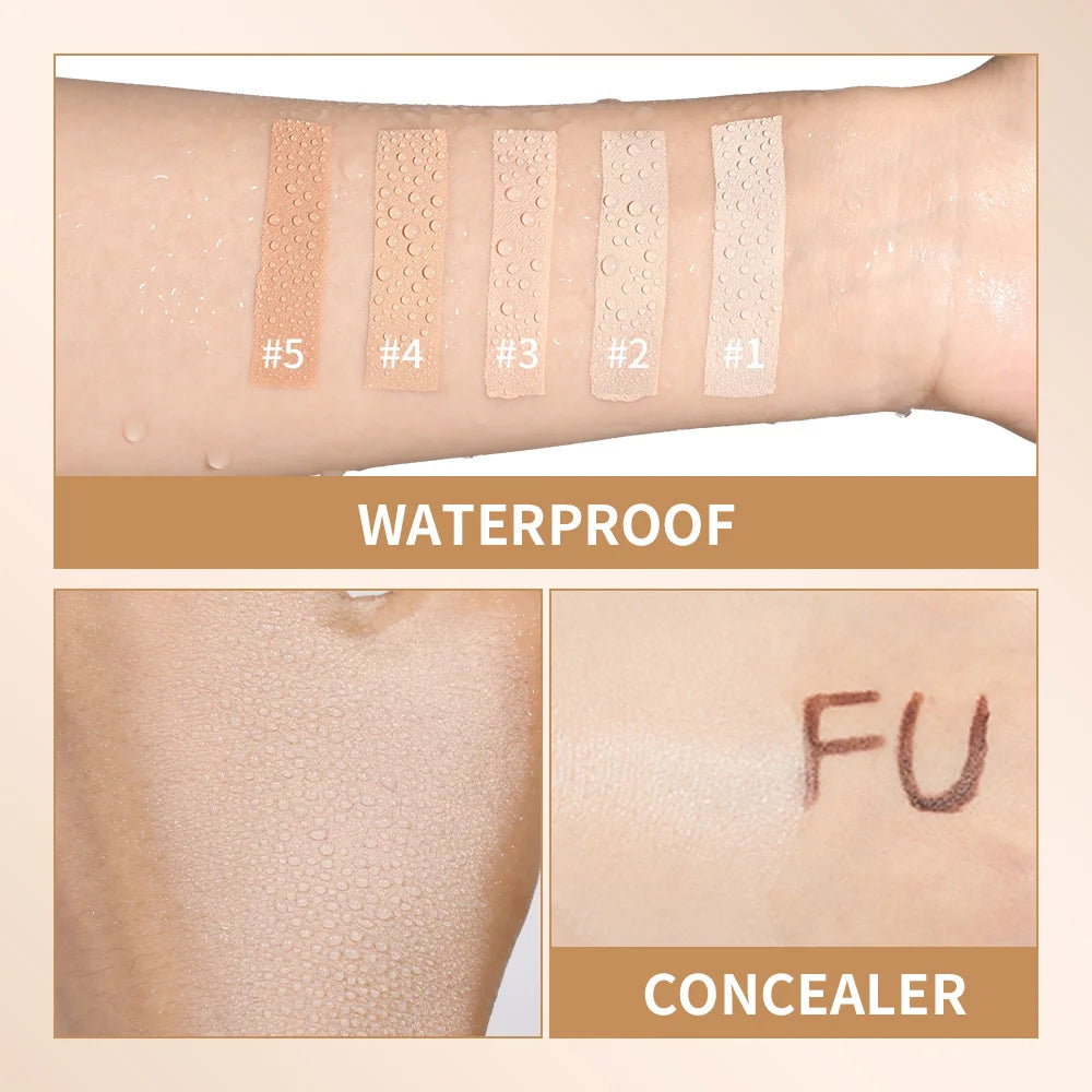 Lakerain Matte Foundation Stick Powerful Coverage Brighten Skin Tone Not Easy Melt Lightweight Smooth Texture Foundation Stick