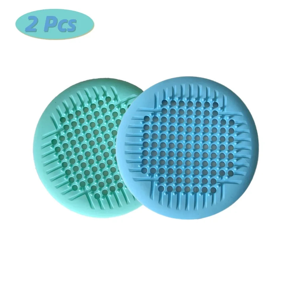 1/2/4Pcs Shower Drain Hair Catcher Drain Cover Bathroom Tub with Suction Cup 5.5 Inches Silicone Sink Strainer Suit for Bathtub