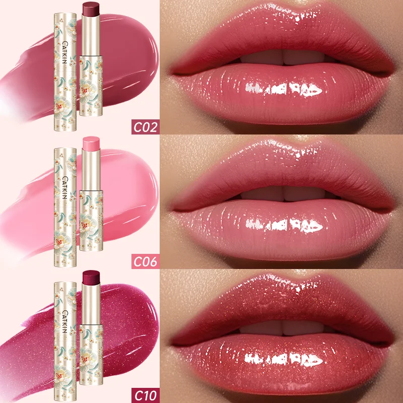 CATKIN GLOSSY LIP BALM Hydrating Lip Balm in 6 Vibrant Colors Moisturize, Protect & Soothe