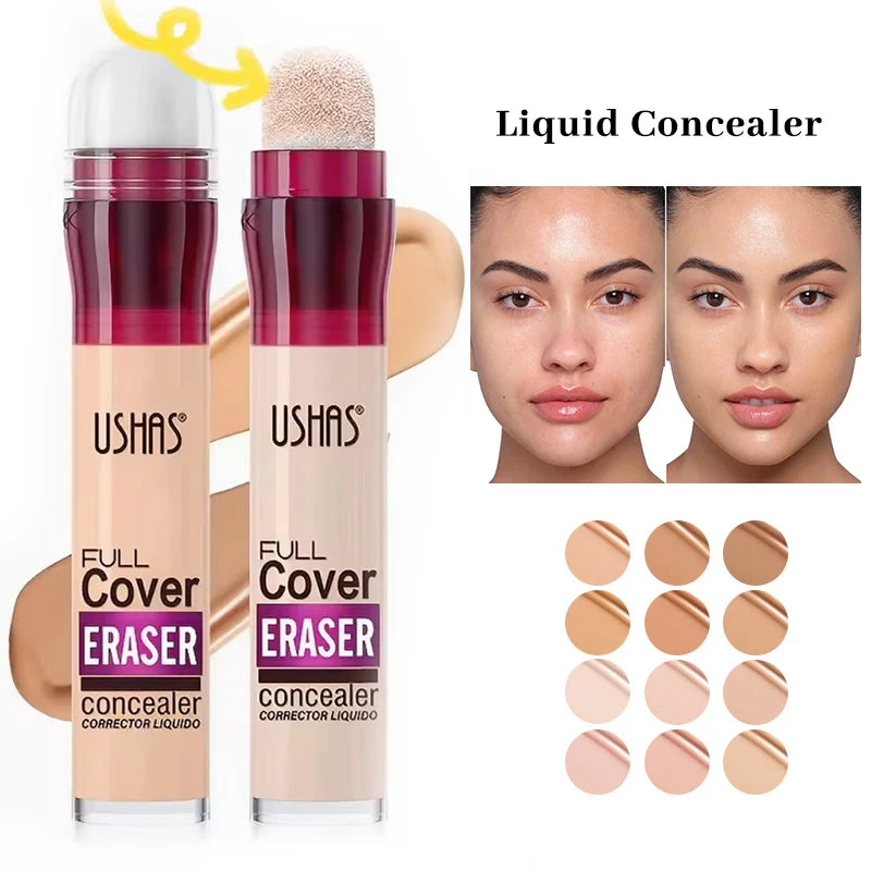 Sponge Head Concealer for Dark Circles, Tears, Freckles, Acne, Dark Circles, Pigmentation and Blemishes, Creating Natural Skin