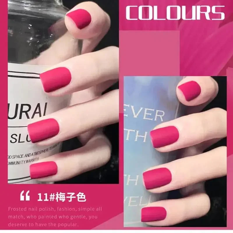 12ml Frosted Nail Polish Quick Dry Long Lasting No Baking Matt Semi-permanent Nail Art Nail Gel Varnish Manicure Tools