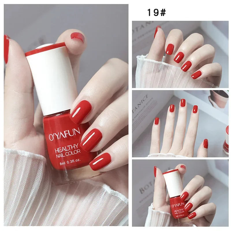 Matte Waterproof No-bake Nail Polish Nail Art Tearable Quick Dry Normal Without Lamp Nail Polish Glitter Sequins UV Varnish