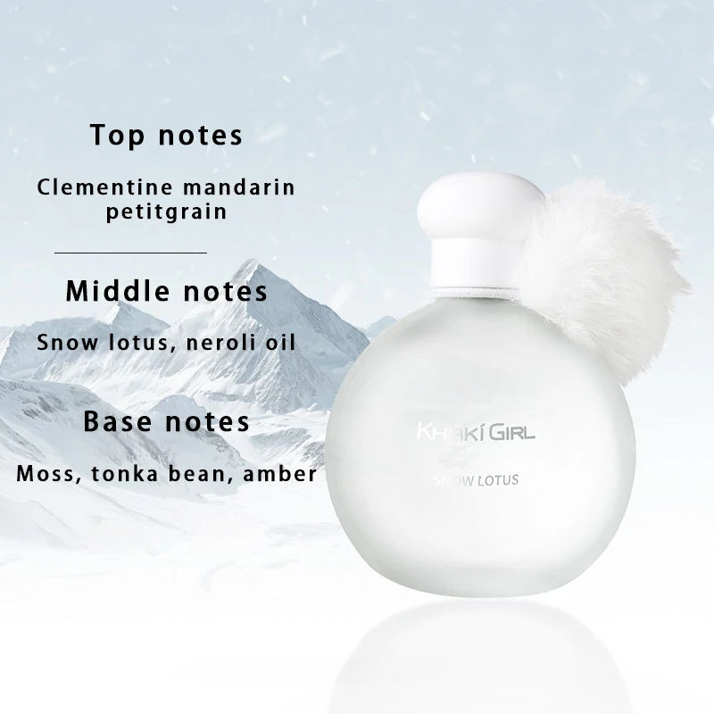 Fresh snow Lotus woman perfumes 100ml long-lasting charming citrus amber floral scent Soft Gentle Scent For Office Daily Commute