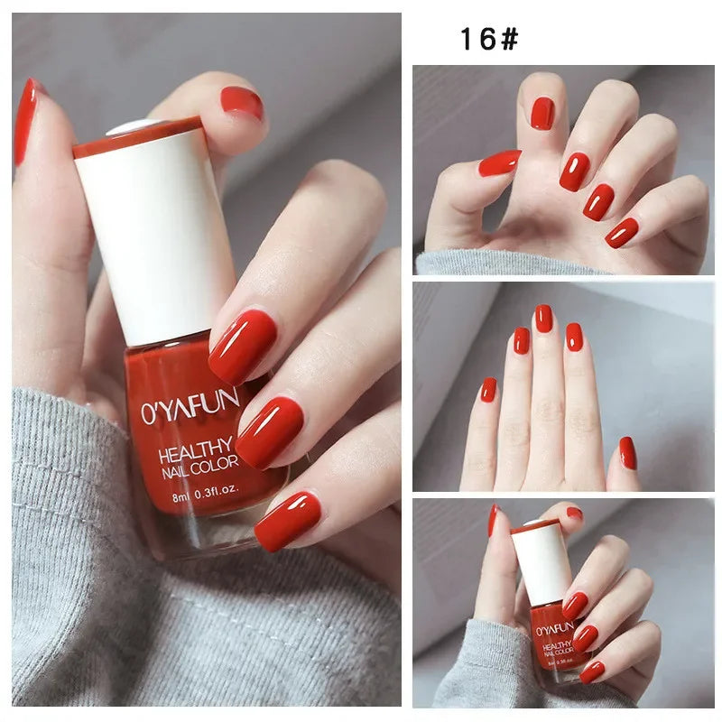 Matte Waterproof No-bake Nail Polish Nail Art Tearable Quick Dry Normal Without Lamp Nail Polish Glitter Sequins UV Varnish
