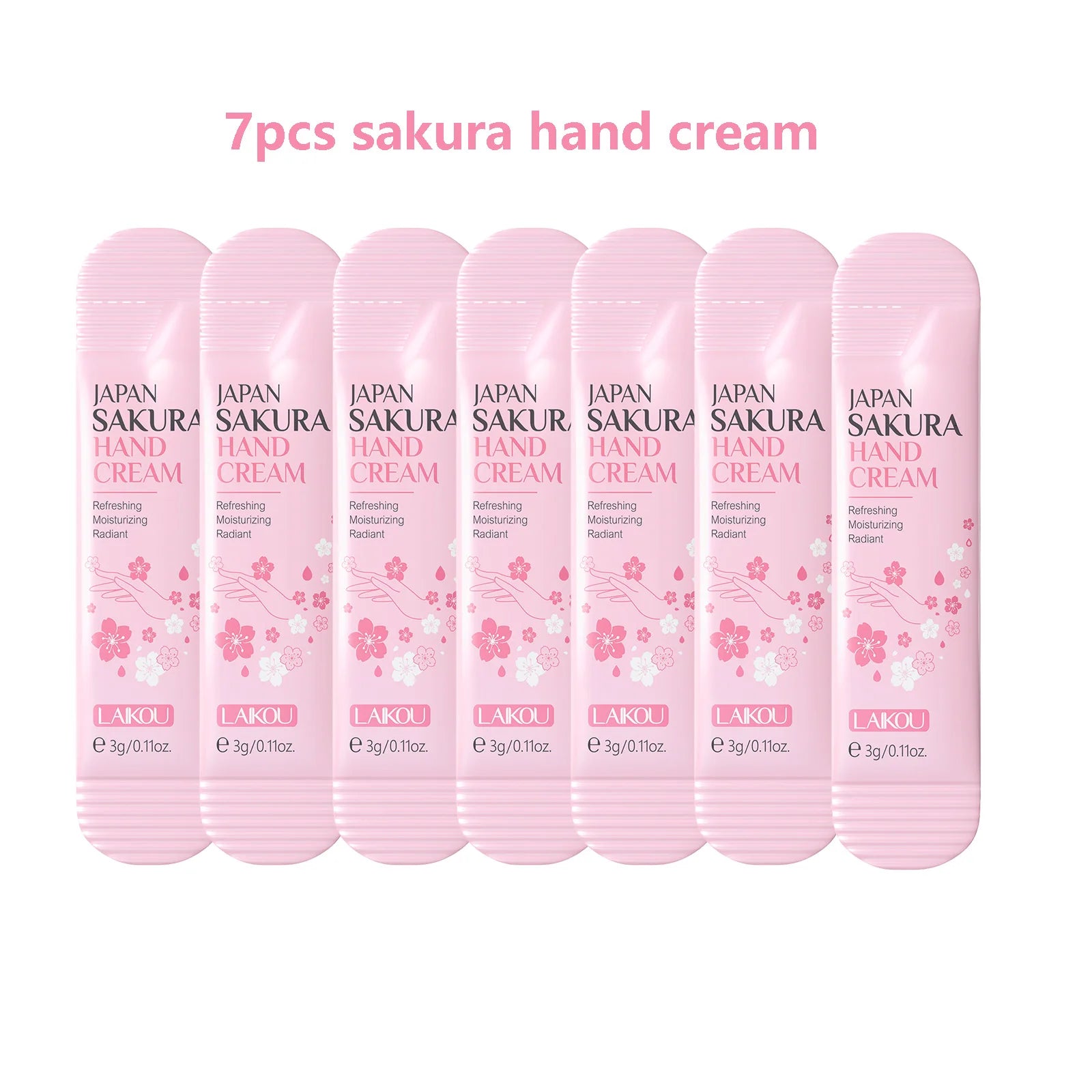 7pcs Collagen Sakura Hand Cream Skin Soften Nourish Care Deep Cracked Repair Beauty Products Girl Moisturizing Hand Skin