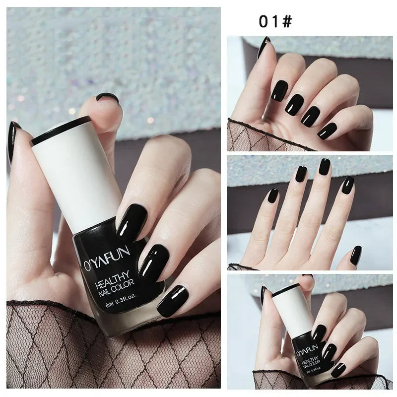 Matte Waterproof No-bake Nail Polish Nail Art Tearable Quick Dry Normal Without Lamp Nail Polish Glitter Sequins UV Varnish