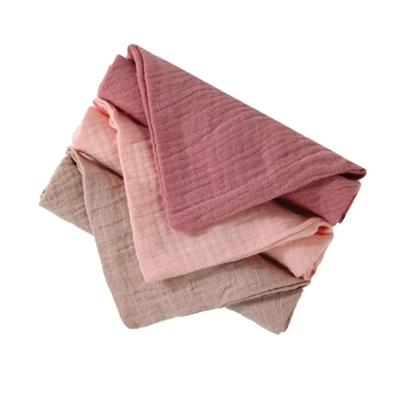 J15U 4Pcs Baby Wipes Cloths Handkerchief Square Drool Bibs Washcloths Nursing Towel