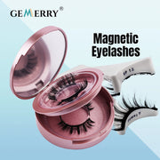 GEMERRY Magnetic Eyelashes with Applicator Natural Look Reusable Soft Strip False Lashes No Glue Makeup Kit Easy to Wear  Remove