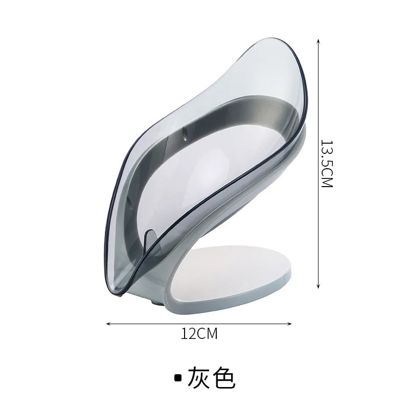 Leaf Shaped Non Porous Soap Tray with No Water Accumulation, Creative Soap Drain Shelf in The Bathroom