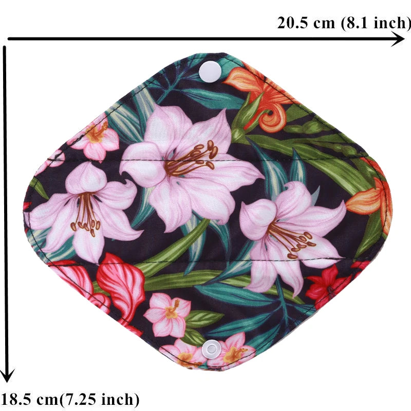 6pcs/lot Health Feminine Hygiene Bamboo Charcoal Panty Liner Reusable Waterproof Ventilate Material Menstrual Cloth Sanitary Pad