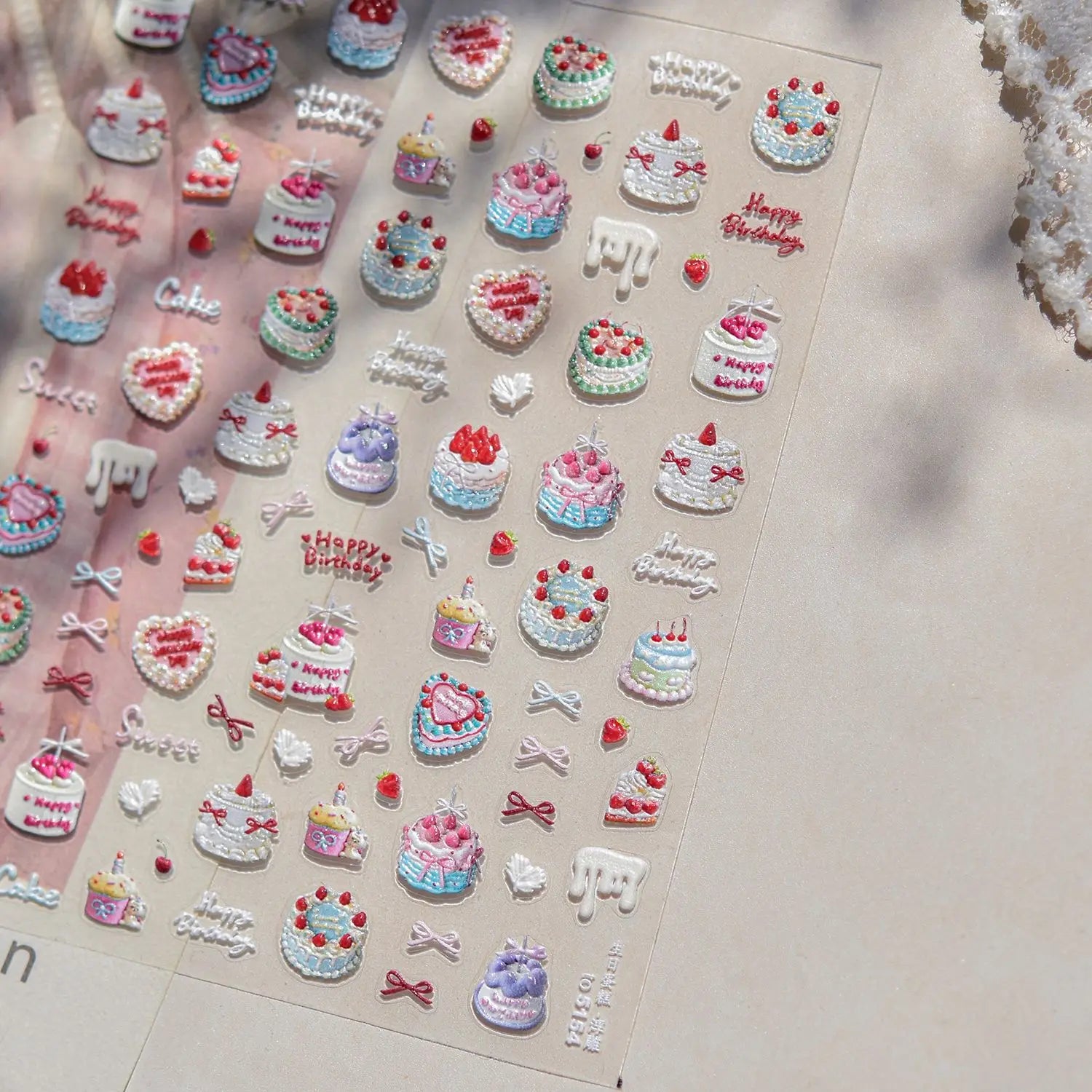 1pcs 5D Japanese Kawaii Nail Art Stickers Cute Rabbit Dog Slider Nail Decorations Decals Self-Adhesive Manicure Accessories DIY