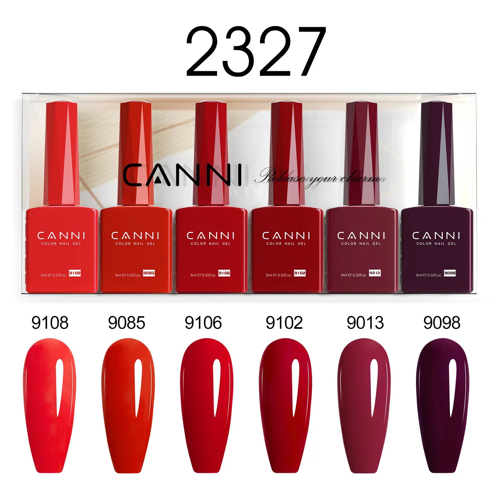 6pcs*9ml HEMA TPO FREE Nail Gel Polish CANNI Semi Permanent Jelly Pink Nude Color Gel Varnish Great Coverage UV LED Lacquer