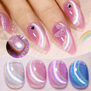 AWStorG Intense Rainbow Cat Eye Gel 5ml Holographic Laser Magnetic Nail Gel Soak Off UV LED Gel Polish Shiny Rainbow Manicur