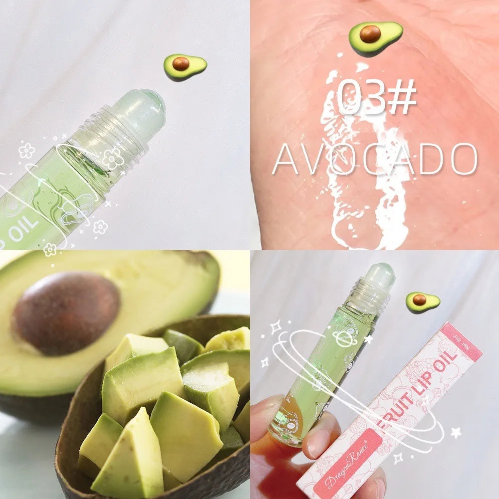 Fruit Lip Oil, Daily Base, Water-Glossy Mirror Finish, Enhances Complexion, Lip Gloss, Moisturizing, Long-Lasting, Waterproof, Versatile Lip Oil