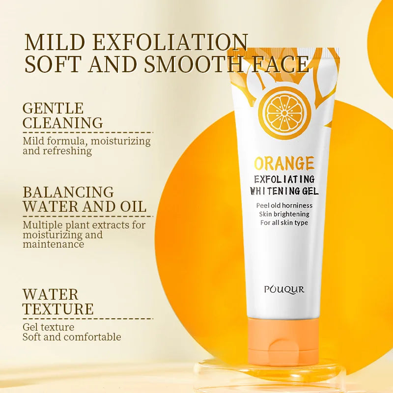 50g Orange Exfoliating Gel Dead Skin Remover Brighten Peeling Gentle Repair Scrub Whiten Hydrating Moisturizing Korean Skin