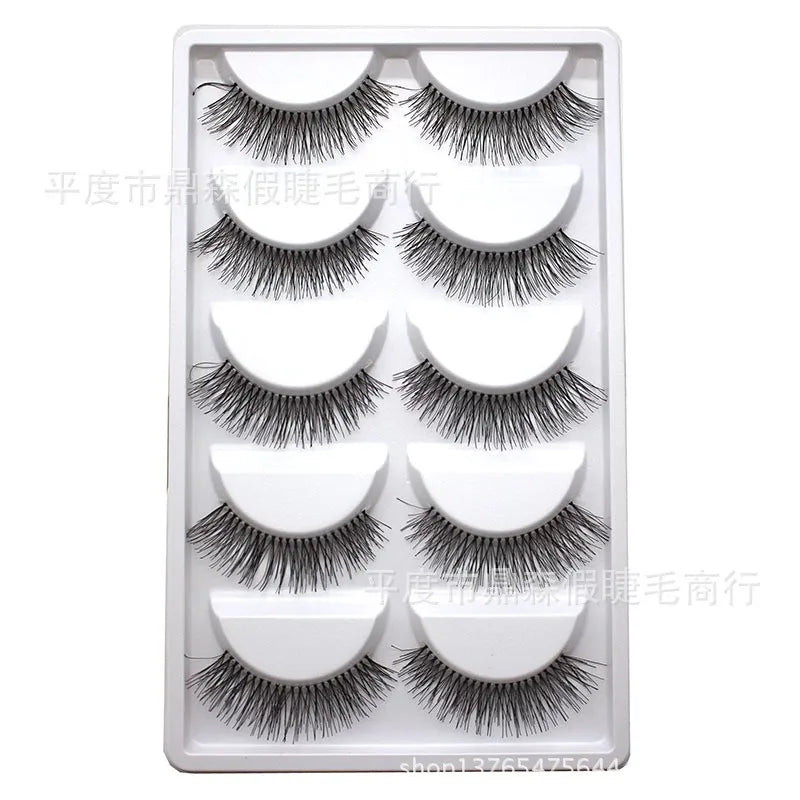 5 Pairs Individual Lashes Wispy Women Makeup Eyelash Extension Natural False Eyelashes Japanese False Eyelashes Cosplay Cilia