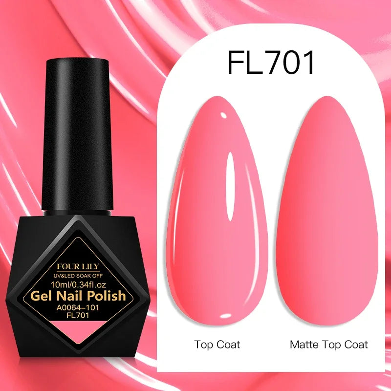 10ml Gel Nail Polish 162 Colors Nail Supplies Vernis Semi Permanent Nail Art Manicure Soak Off LED UV Gel Nail Varnishes Summer