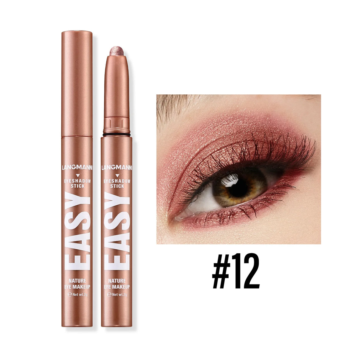 Multi Color Matte Pearlescent Eye Shadow Stick, Eyeliner Pen And High Light Pen, Smooth And Natural Color