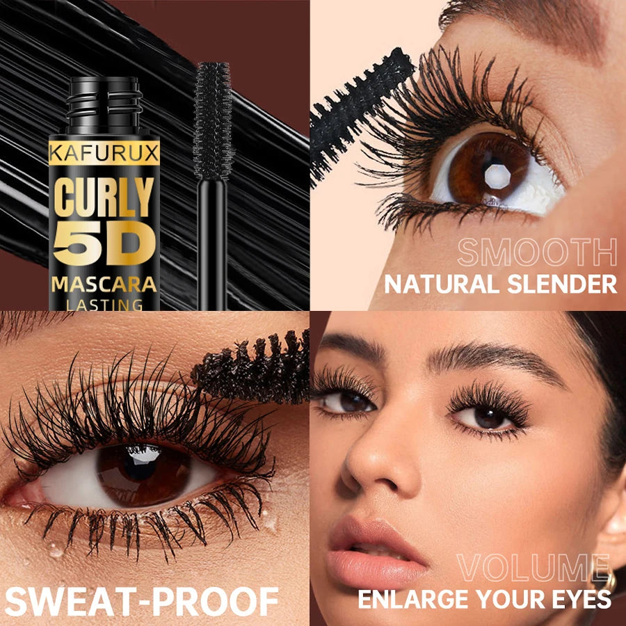 9 Colors 5D Silk Mascara with Big Eye Waterproof Lengthened Sweat-proof Long Lasting Purple Green Black Mascara Korean Makeup