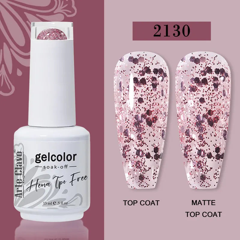 Arte Clavo 116Colors Gel Nail Polish 15ml Colorful Gel Semi Permanent Soak Off UV Gel Nail Art DIY Design Varnishe Nail Supplies