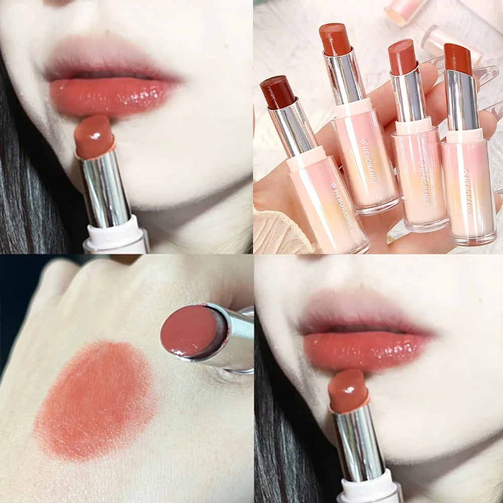 8 Colors Jelly Lip Glaze Mirror Water Lipstick Long Lasting Moisturising Lipstick Pen Waterproof Non-stick Cup Korean Cosmetics