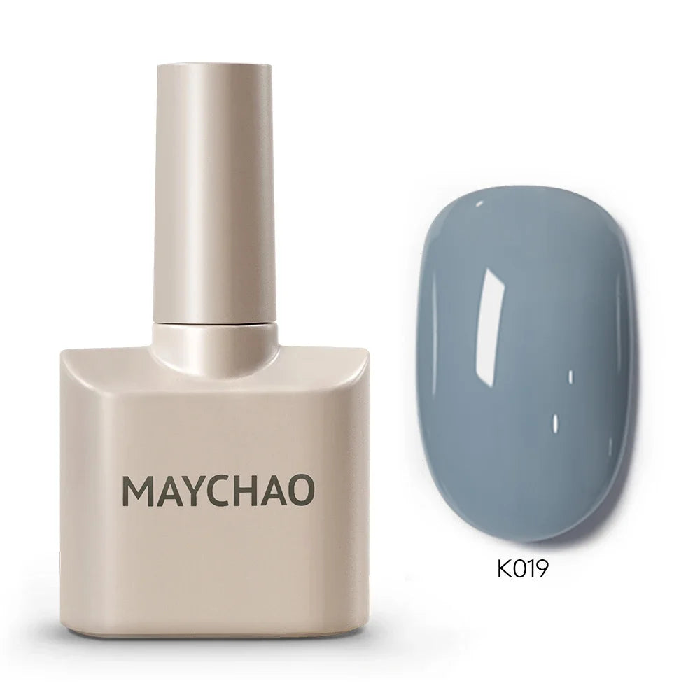 MAYCHAO Cherry Red Gel Nail Polish 12ml Glossy Semi Permanent Soak Off UV LED Frosted Gel Nails Base Painting Varnish