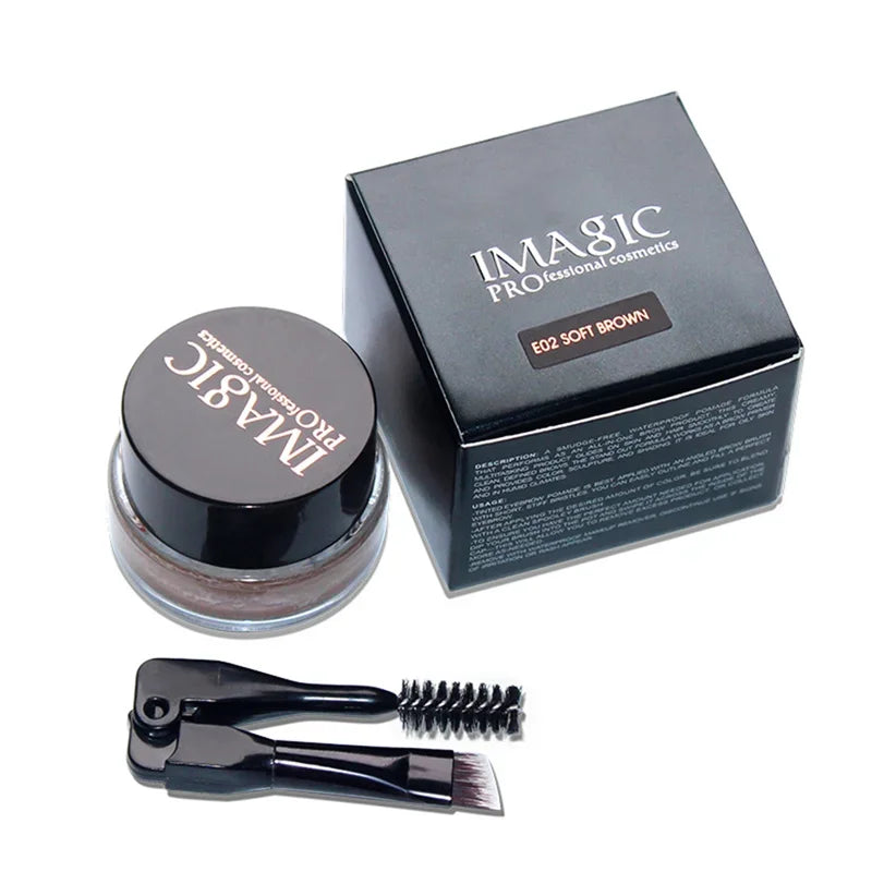6 Colors Professional Eyebrow Gel Eyebrow Enhancer Brow Enhancers Tint Makeup Eyebrow Brown With Brow Brush Tools